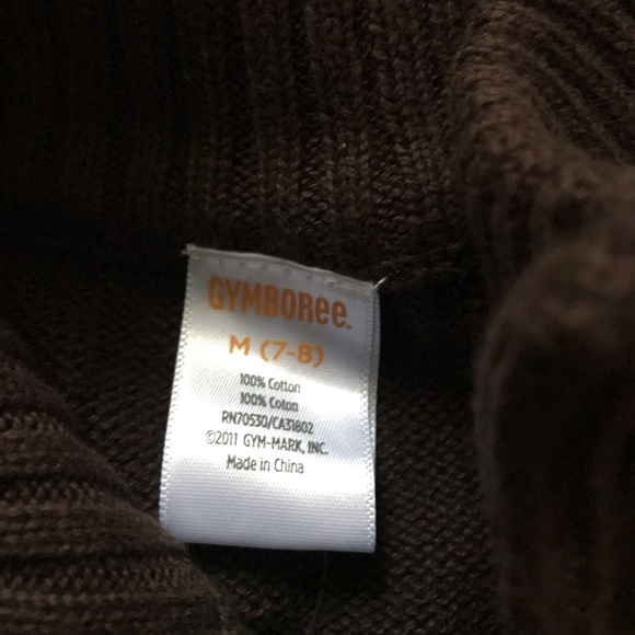 NWT Gymboree Zig Zag Brown Sweater cape Sz 6 - Picture 5 of 5
